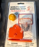World's Tiniest Basketball Hoop Net Post Stand Mini Game Tiny Finger Desk. Fixed Price $15.99.