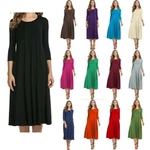 Women Ladies Plain Jersy Swing Dress. Fixed Price $80.35.