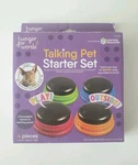 Hunger For Words Talking Pet Starter Set Recordable Buttons Dog Training 4PC. Fixed Price $14.95.