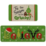 Christmas Kitchen Rugs And Mats Set Of 2, Indoor Floor Non-sli.... Fixed Price $29.92.