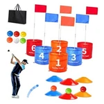 Santa Casa Golf Backyard Bucket Game 6-HOLE Portable Chipping Practice Set. Fixed Price $67.81.