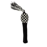 Black And White Checkered Knit Wool Fairway Golf Headcover By Sunfish. Fixed Price $45.00.