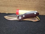 Vtg Early Barry Wood Custom MK1 Spl Swing Lock Folding Knife Micarta #2. Fixed Price $600.00.