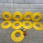 Vtg Nerf Golf Replacement Extra Play Pieces 9 Yellow Holes And 3 Balls Rare. Fixed Price $19.99.