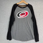 Boys Carolina Hurricanes Size Xl / 14 Grey Team Athletics Long Sleeve Tee Shirt. Fixed Price $12.00.