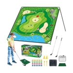 Golf Chipping Game Set, 71 X Large Practice Mat With 2 Adjustable .... Fixed Price $131.31.