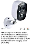 Security Camera Wireless Outdoor, 2K Color Night Vision Ai Motion Detection 2.... Fixed Price $29.95.