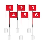 Lenwen 6 Set Golf Flagstick Pin Hole Cup Putting Green And.... Fixed Price $134.60.