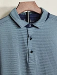 X-H20 Bobby Jones Mens Polo Golf Shirt Poly Blend Blue Geo Pattern G003. Fixed Price $19.49.