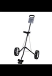Jef World Of Golf Deluxe Steel 2-WHEEL Fold-able Pull Cart, New Open Box. Fixed Price $72.99.