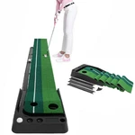 8.2 Ft Golf Putting Green Trainer Aid Practice Mat Auto Ball Return Indoor. Fixed Price $25.99.
