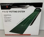 Maxfli 9 12 Putting System Indoor Golf Mat W/ Ball Return. Fixed Price $30.00.