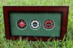 5X10 Poker Golf Ball Marker Desktop Frame, BRN-002, Holds 3 Chips. Fixed Price $45.00.
