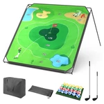 Portable Golf Chipping Game Set For Indoor Outdoor Fun With 24 Balls & Mat. Fixed Price $97.27.
