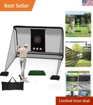 10X7FT Golf Practice Net - Reinforced Mesh & Quick Setup All Levels. Fixed Price $270.59.