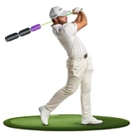 Aero Stiff Shaft, Golf Training Aid And Warm Driver Black Purple. Fixed Price $151.70.