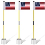 Meooeck Pack Golf Flagstick 1.27 Cm X 9.5 2.03 M, Red, White, And Blue. Fixed Price $77.91.