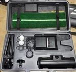 Vintage Mitsubishi Gl 500 Electric Indoor Golf Trainer With Carrying Case. Fixed Price $110.00.