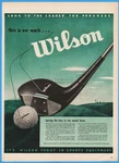 1945 Wilson Sporting Goods Co Golf Club Ball Wwii Serving The Boys Print Ad. Fixed Price $11.49.