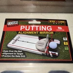 Eyeline Golf Putting Alignment Mirror Training Aid, Portable Acrylic Silver/red. Fixed Price $30.00.