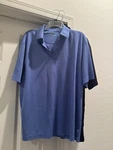 Bundle Of (2) Men Performance Polos Size Large Blue (1) Calloway Roundtree. Fixed Price $15.20.