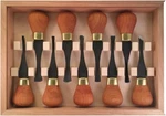 Flexcut Premium Deluxe Palm Set Stainless Carving Blades Cherry Wood Handles. Fixed Price $173.89.