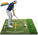 Golf Mat With Dual Turf 5X4FT Hitting Standing Guide Line & Swing. Fixed Price $119.64.