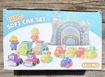Soft Rubber Construction Toy Car Set 13PCS Figurines Play Mat 18M+ Jz. Fixed Price $24.00.