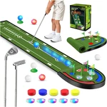 Indoor Golf Putting Mat For Kids & Adults - Led Balls Portable Green Set. Fixed Price $116.99.
