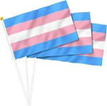 10 Pack Transgender Gay Pride Stick Flags Rainbow Small Mini Lgbt Par. Fixed Price $13.19.
