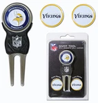 Minnesota Vikings Golf Divot Tool With 3 Markers. Fixed Price $25.45.