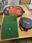 Rukket Golf Practice Net + Turf Mat Hitting Pad Training Set Portable W/ Bag. Fixed Price $29.25.