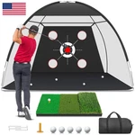 Zensouds Golf 10X7FT Practice Mat Hitting Aid Nets For Backyard. Fixed Price $107.00.