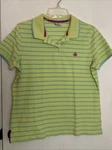 Brooks Brothers Women Polo Shirt Large Grn & Blue Striped Golf Sports Top Euc. Fixed Price $16.95.
