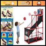 Indoor Arcade Basketball Game For Kids 3-12, Easy Setup Sports Toy, 4 Balls. Fixed Price $79.99.