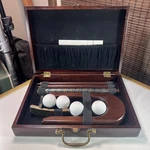The Bombay Company 1830237 Golf Putter Set- Portable In Wood Case. Fixed Price $34.99.