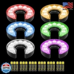 Kingtop Led Golf Hole Light Rgb 6-PACK Anti-glare Battery Powered. Fixed Price $72.99.