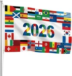 World Cups Merchandise Flag 2026, American Canada Mexico Host Cou. Fixed Price $17.47.