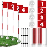 4 Pack Golf Flag Stick 6FT Putting Green Hole Cup Pole Pin Numbered.... Fixed Price $72.91.