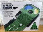 Brookstone 8.5 Feet Golf Putting Mat Auto Ball Return New Sealed. Fixed Price $41.65.