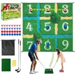 Golf Chipping Game Tac Toe, Sticky Indoor/outdoor Sport With 2 Clubs & Balls. Fixed Price $36.89.
