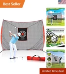 Gagalileo Golf Hitting Net 10X8FT Durable, Easy Set Up For -round Training. Fixed Price $256.99.