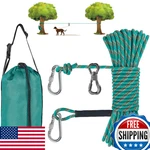 Xiaz 75FT Dog Tie Out Cable, Portable Overhead Trolley System For Camping/yard/p. Fixed Price $45.34.