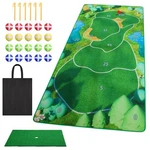 59"X32" Imountek Chipping Golf Game Mat 20 Stick Balls Indoor Outdoor Play. Fixed Price $40.93.