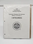 Golf Professional Training Program Binder 12 Section C47010021 Pga New Sealed. Fixed Price $20.00.