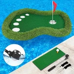 Floating Golf Putting Mat For Pool Chipping Green With Ball Retriever. Fixed Price $45.99.