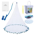 3/8 Mesh American Cast Net With Heavy Duty Sinker, Dual Color Double Selvage,.... Fixed Price $160.39.