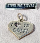 Love Heart Charm Tournament Gift Sterling Silver 925 Golfing Usa New. Fixed Price $18.99.