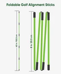 Golf Alignment Sticks And Angle Holder Set With Portable Bag Swing Trainer Gifts. Fixed Price $55.90.