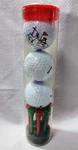 Christmas Balls Gift Set*sleeve W/3 & Tees*golfing Santa Snowman*. Fixed Price $9.60.